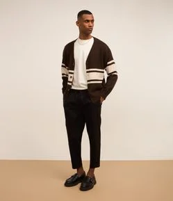 Calça Balloon em Sarja com Efeito Acetinado