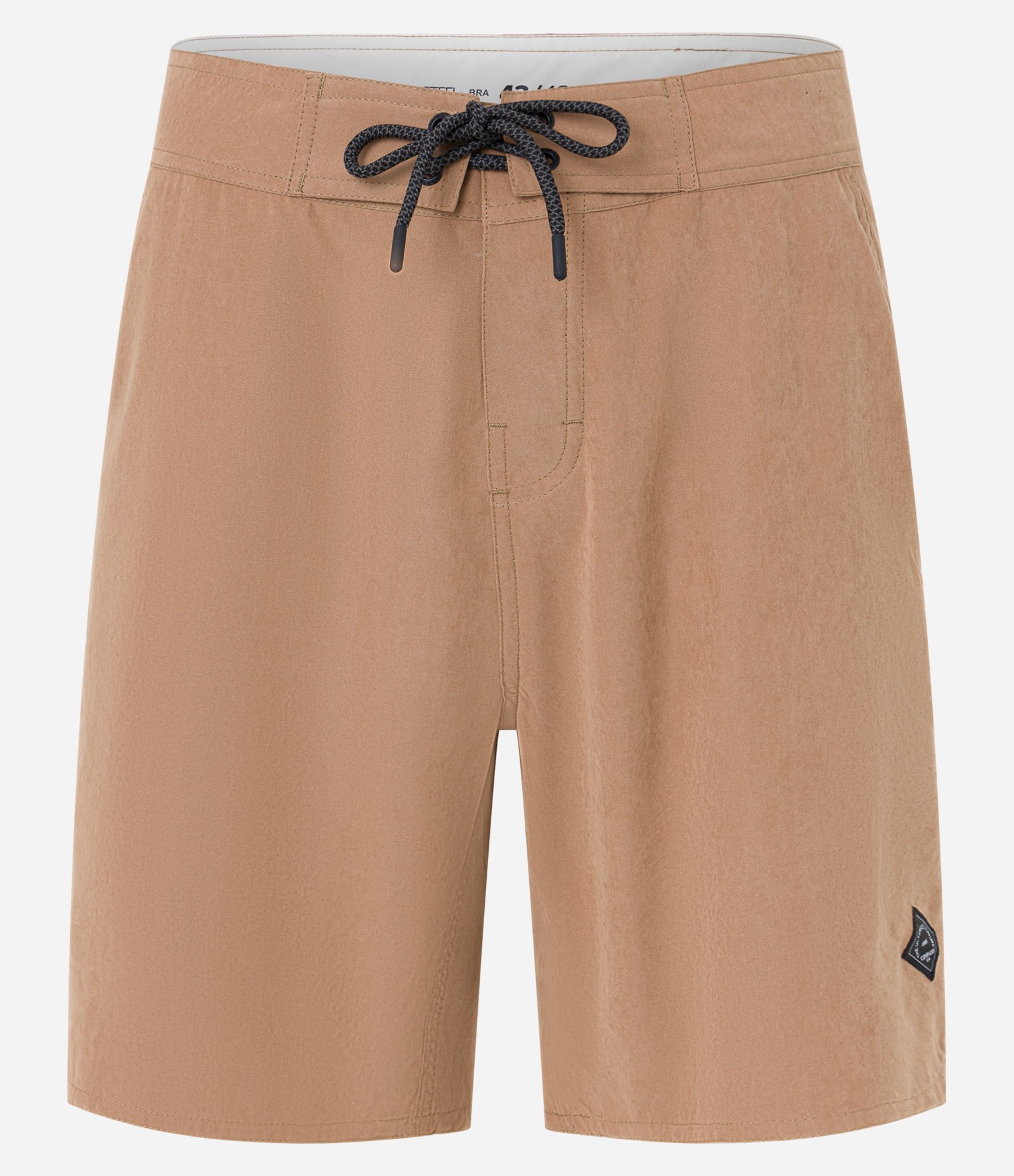 Bermuda com Cós Fixo e Cordão Contrastante Marrom 5