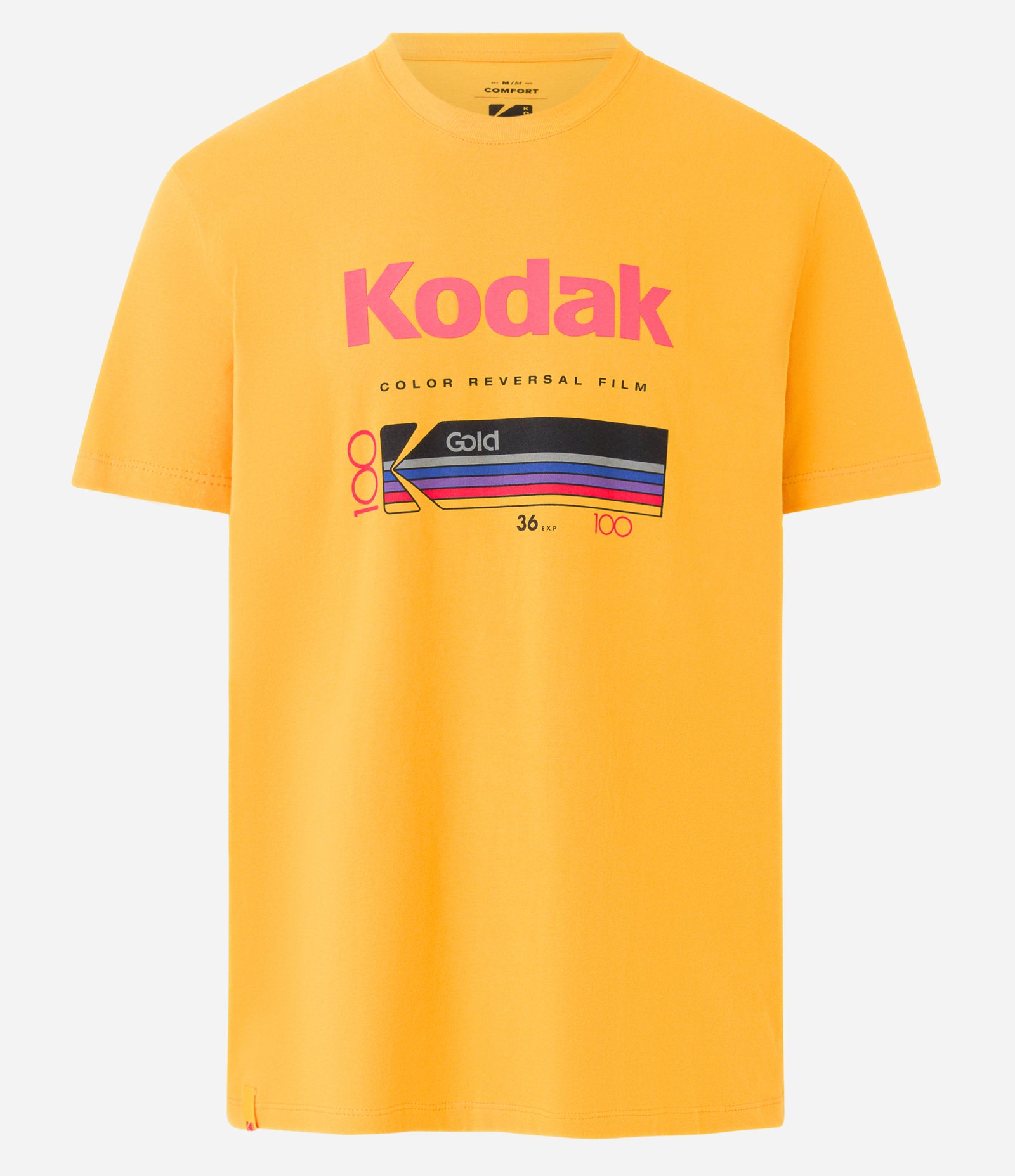 Camiseta em Algodão com Estampa Kodak Color Reversal Film Amarelo 8