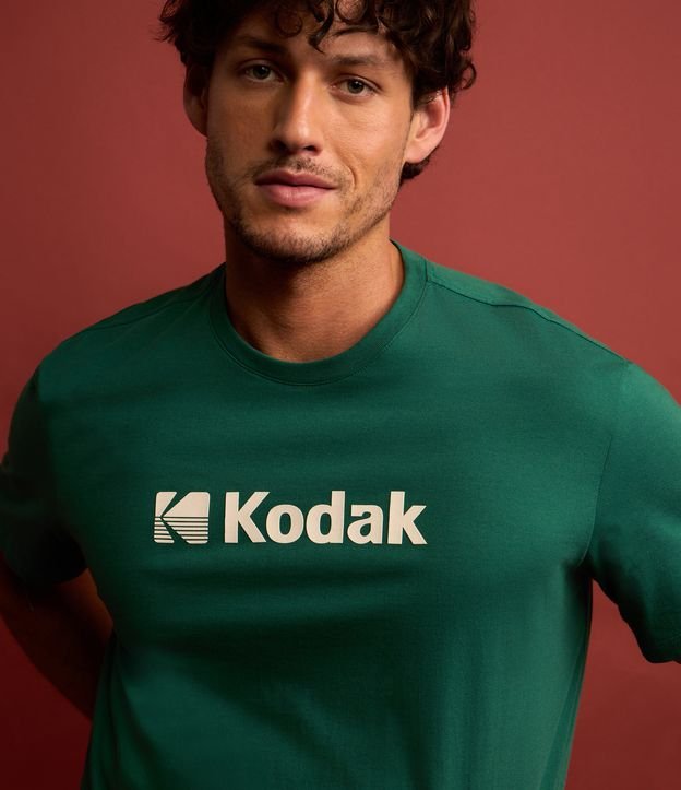 Camiseta em Algodão com Estampa Kodak