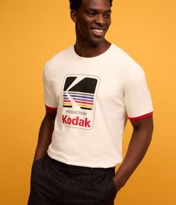 Camiseta em Algodão Com Estampa da Kodak