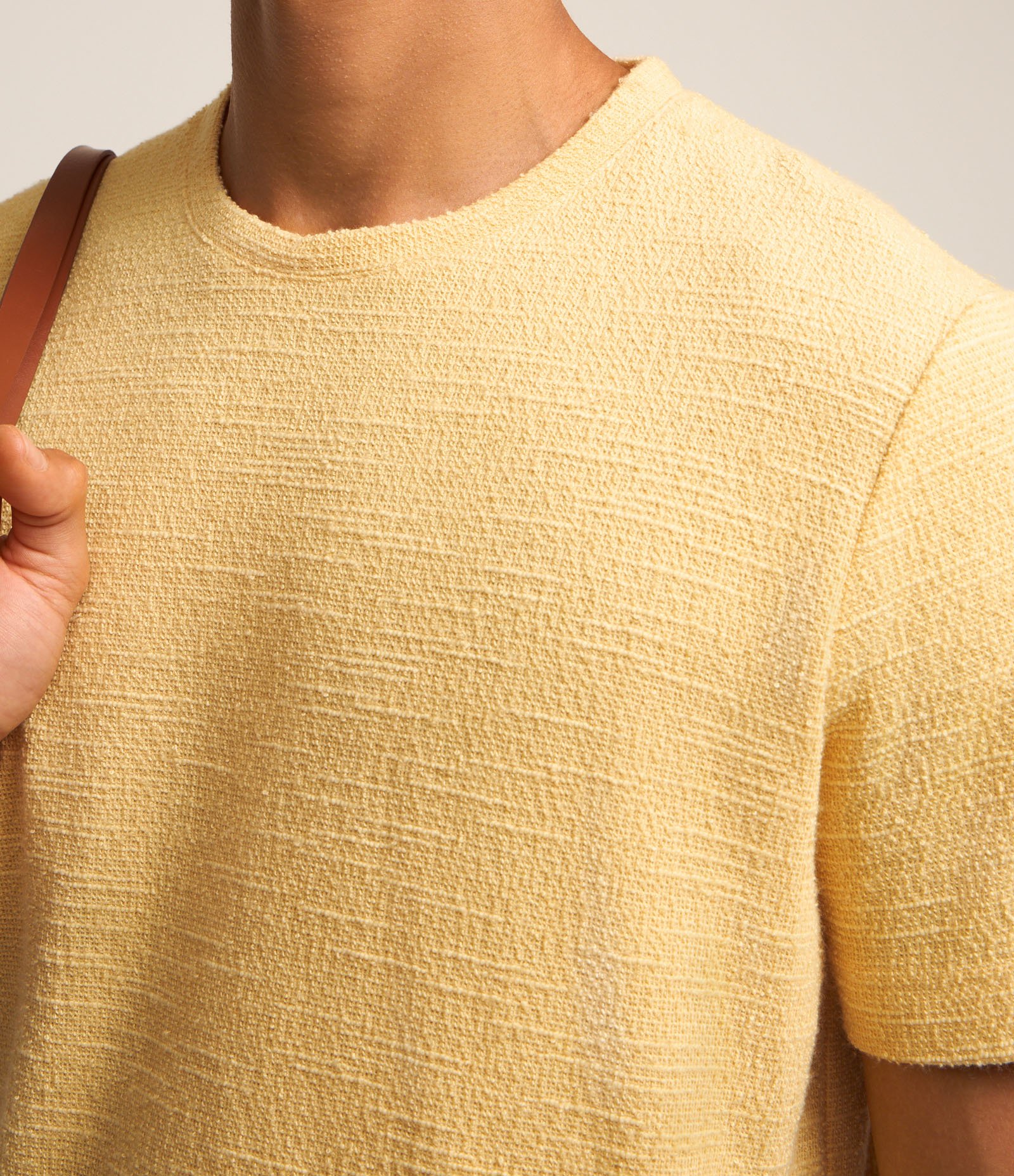 Camiseta Regular em Malha Texturizada 4