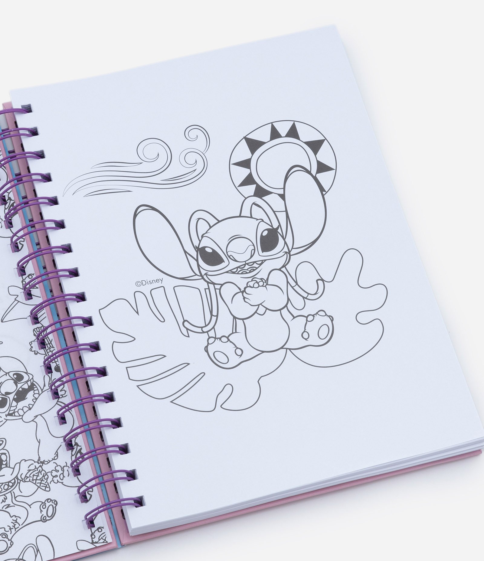 Caderno com Espiral com Estampa Angel e Adesivos Lilás 4