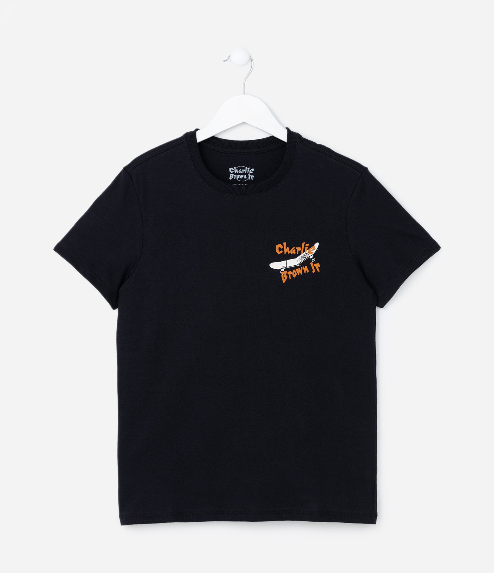 Camiseta Infantil com Estampa do Charlie Brown Jr - Tam 5 a 14 anos Preto 1