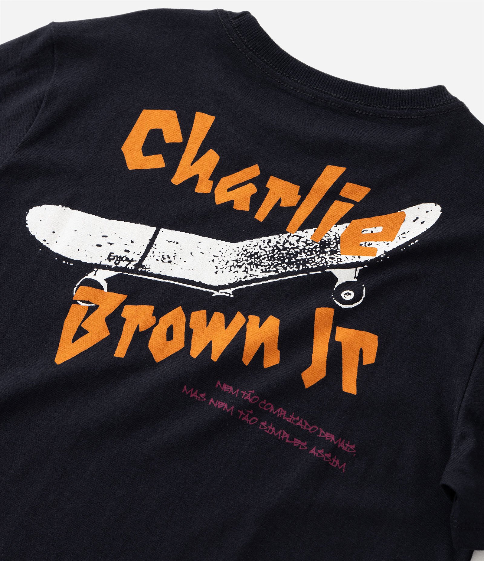 Camiseta Infantil com Estampa do Charlie Brown Jr - Tam 5 a 14 anos Preto 6
