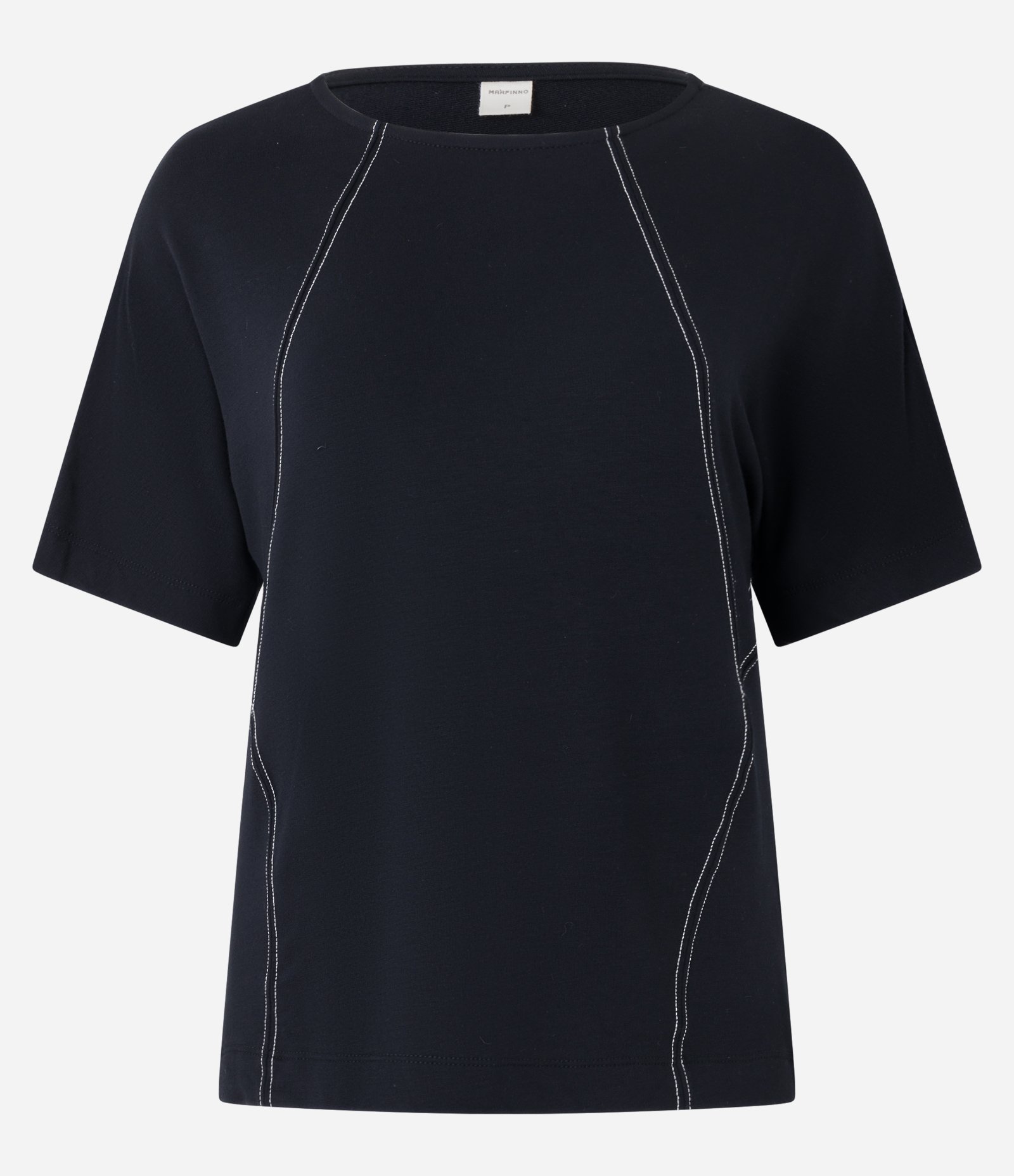 Blusa em Moletinho com Recortes Frontais Preto 5