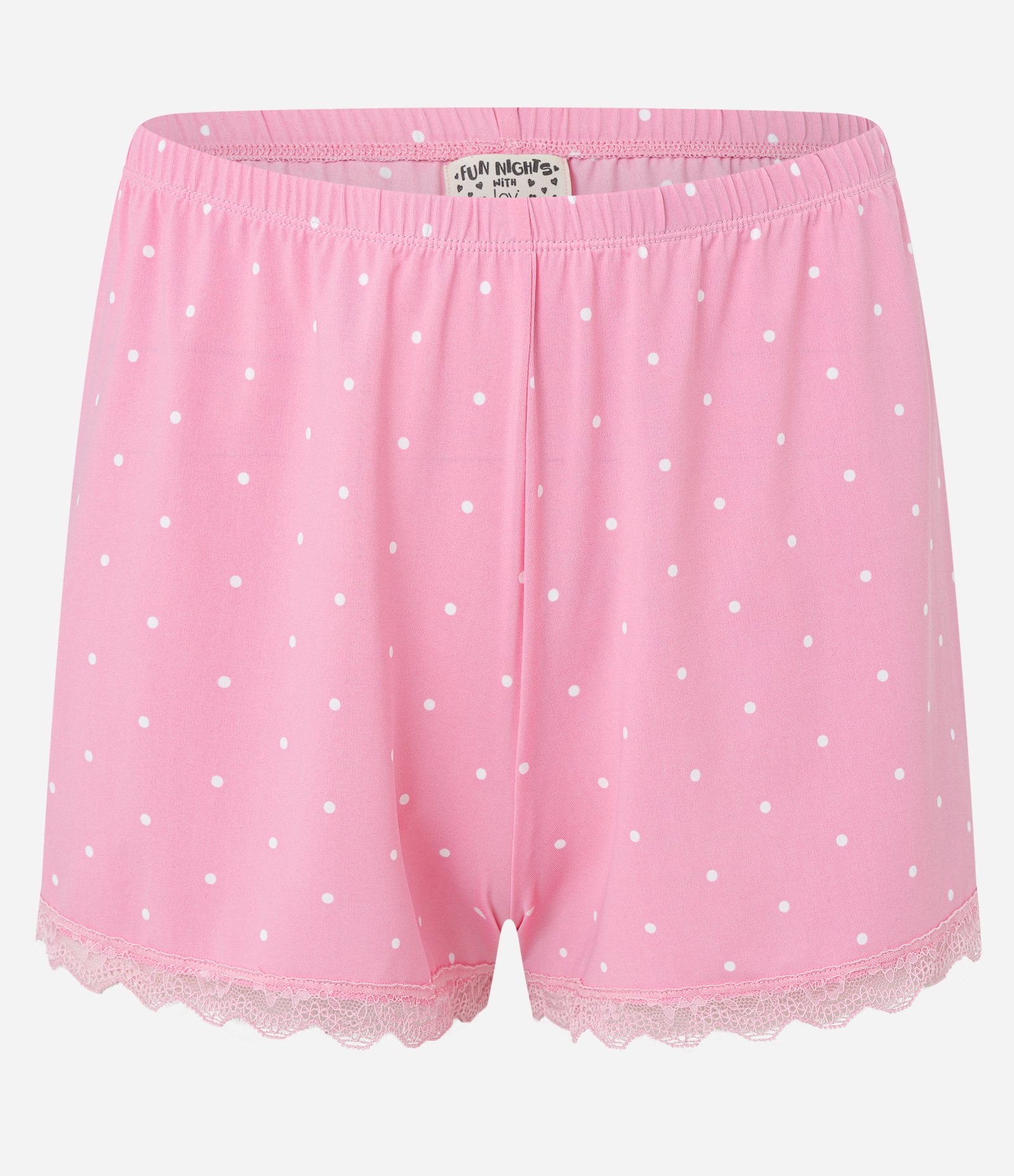Pijama Short Doll em Microfibra com Estampa Poá Rosa 6