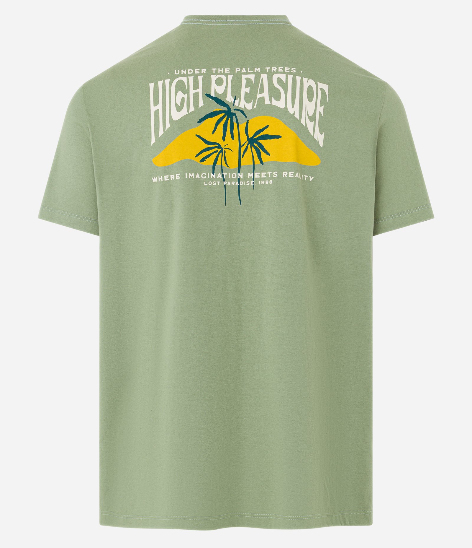 Camiseta Comfort em Algodão com Estampa High Pleasure Verde 2