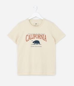 Camiseta Infantil com Estampa da Califórnia - Tam 5 a 14 anos