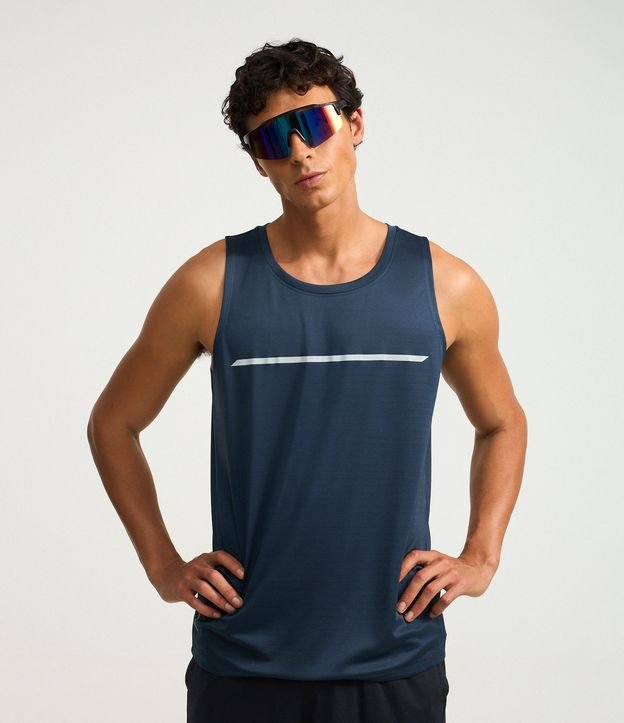 Regata Regular Esportiva em Tecnologia Dry com Detalhe Refletivo