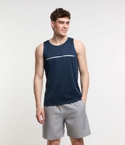 Regata Regular Esportiva em Tecnologia Dry com Detalhe Refletivo