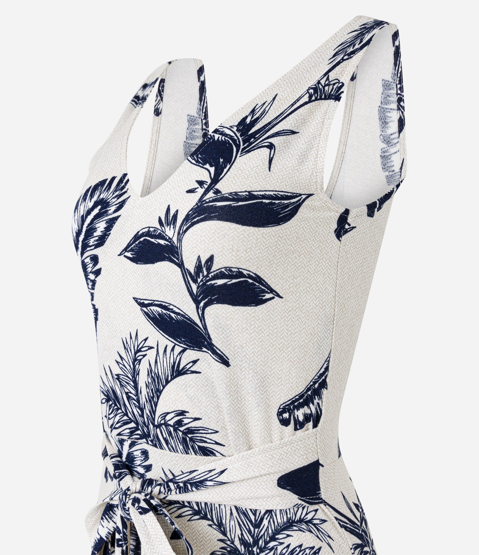 Vestido New Midi em Malha de Viscose com Amarração na Cintura Off White 7