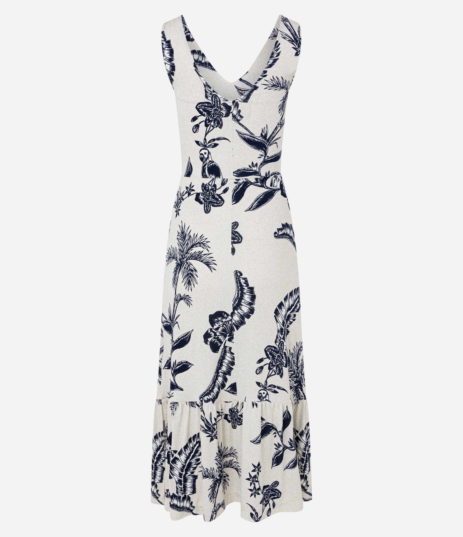 Vestido New Midi em Malha de Viscose com Amarração na Cintura Off White 8