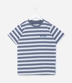 Camiseta Infantil Comfort com Estampa Listrada - Tam 5 a 14 anos