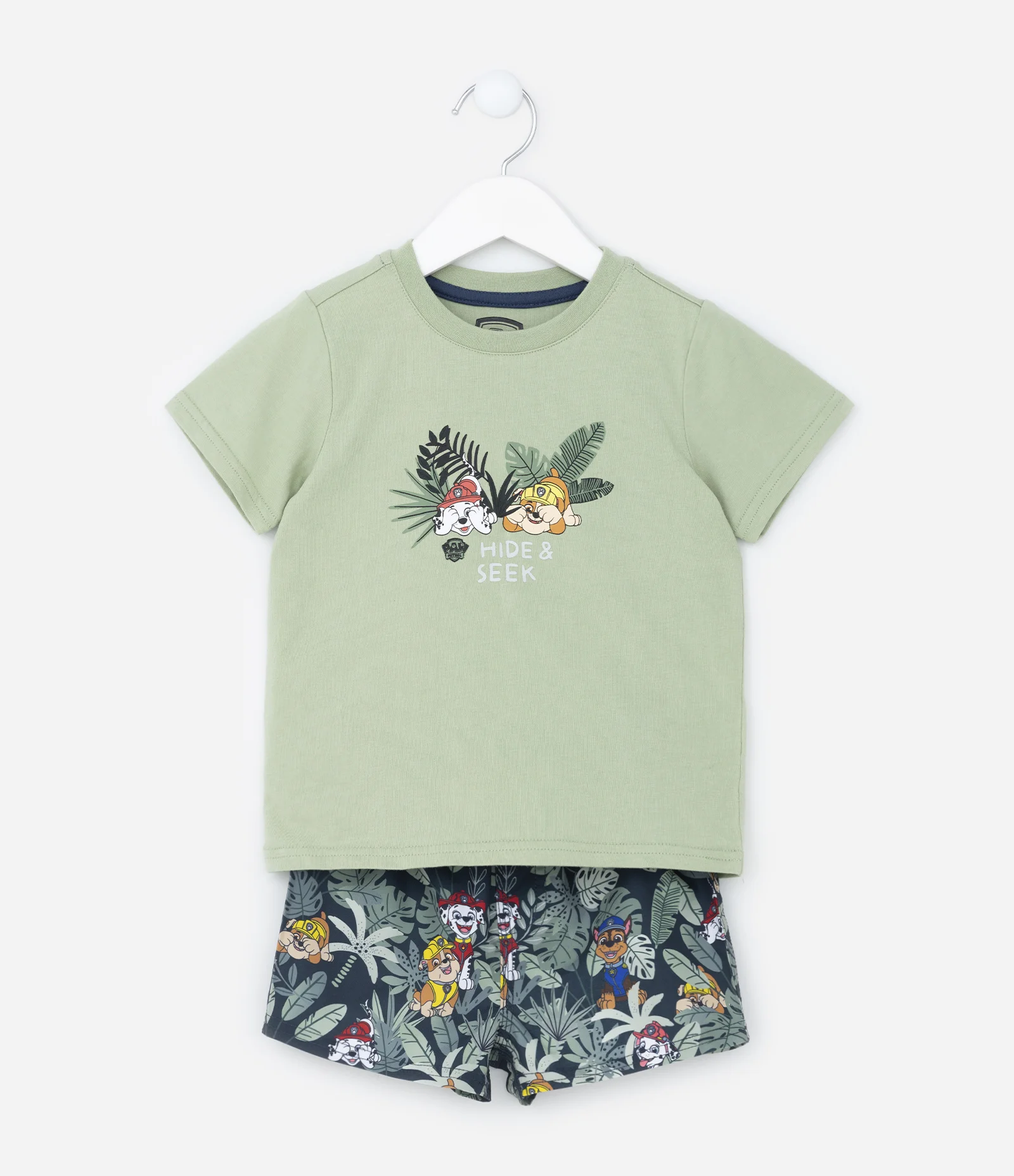 Conjunto Infantil com Estampa da Patrulha Canina - Tam 1 a 5 Anos Verde 1