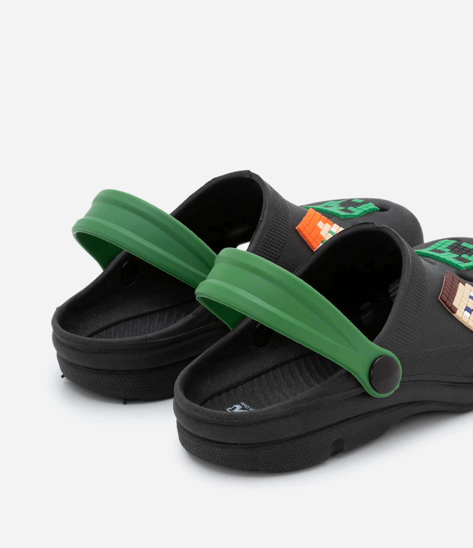 Sandália Babuche Infantil com Patch do Minecraft - Tam 22 ao 34 Preto 2