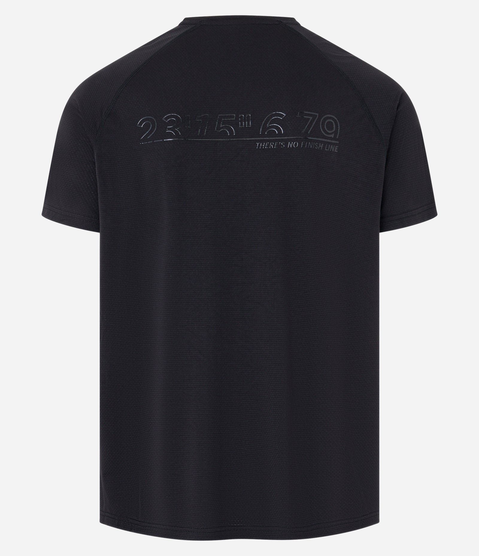 Camiseta Regular Esportiva em Tecnologia Dry com Estampa em Alto Relevo Preto 8