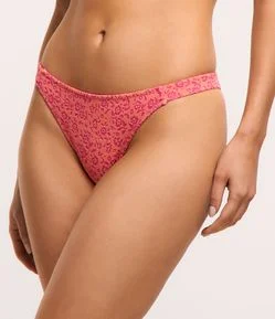 Biquíni Calcinha String com Jacquard Floral