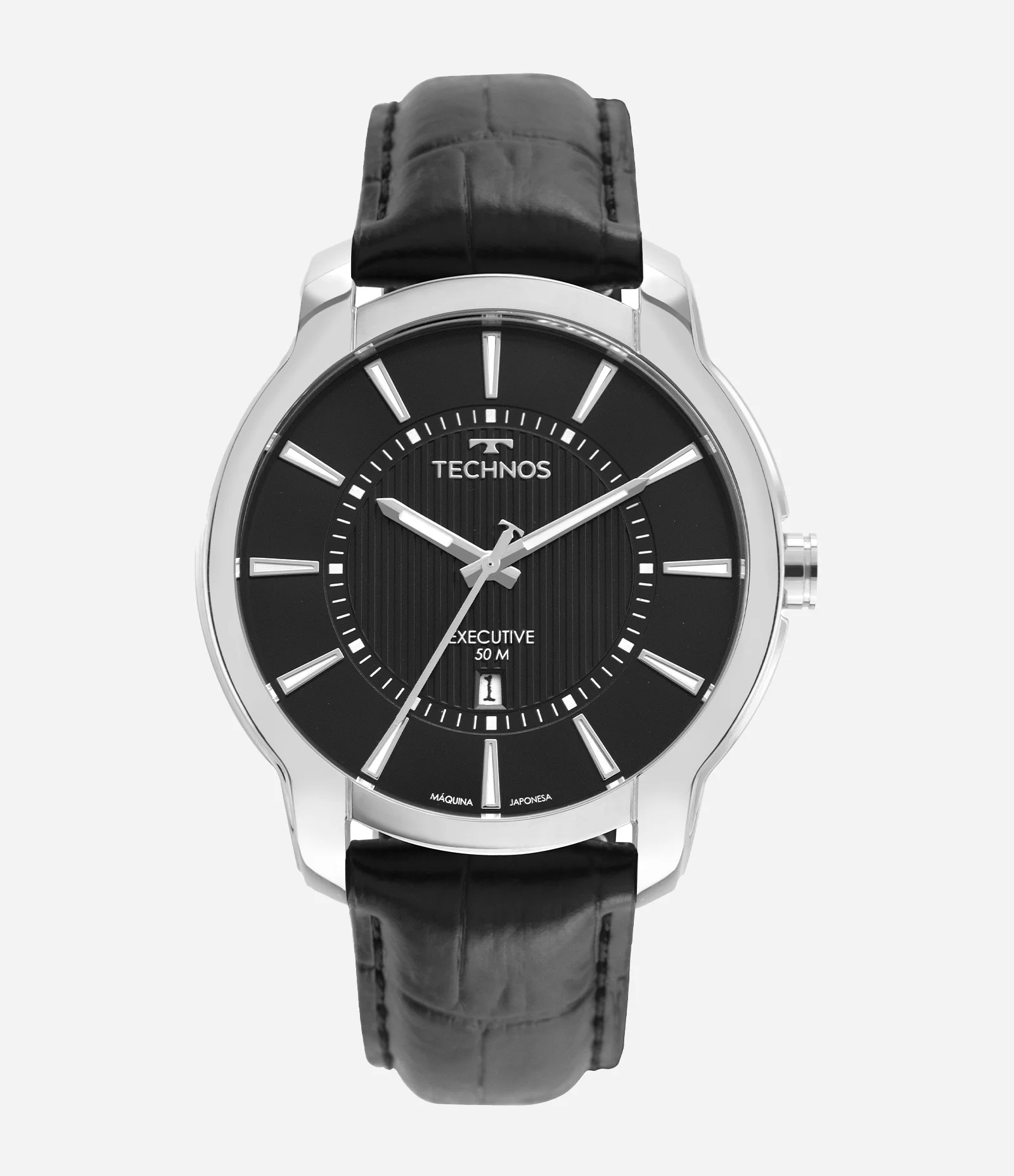 Relógio Technos Masculino Analógico com Pulseira de Couro Preto 1