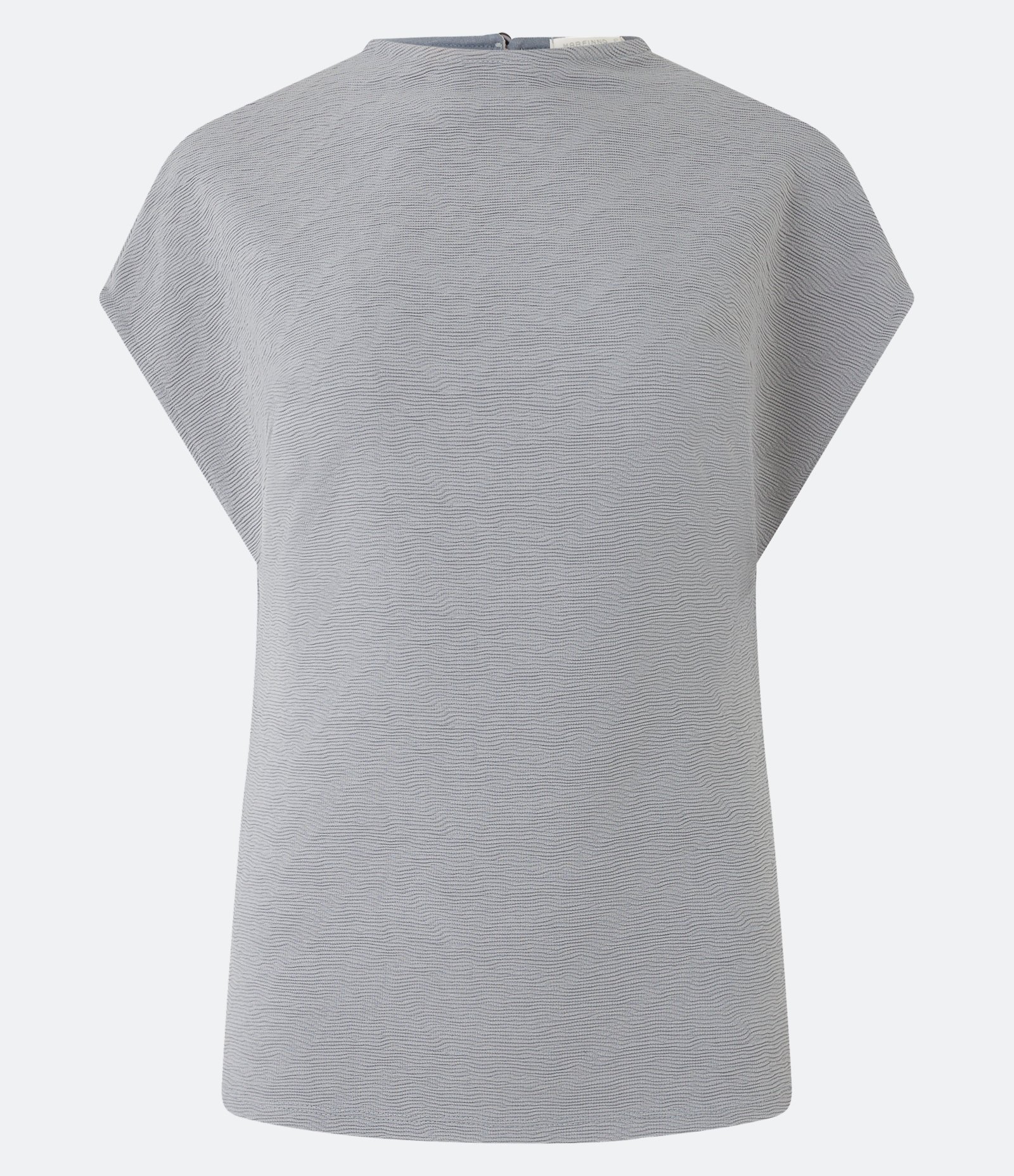 Blusa em Malha Texturizada com Gola Altinha Cinza 5