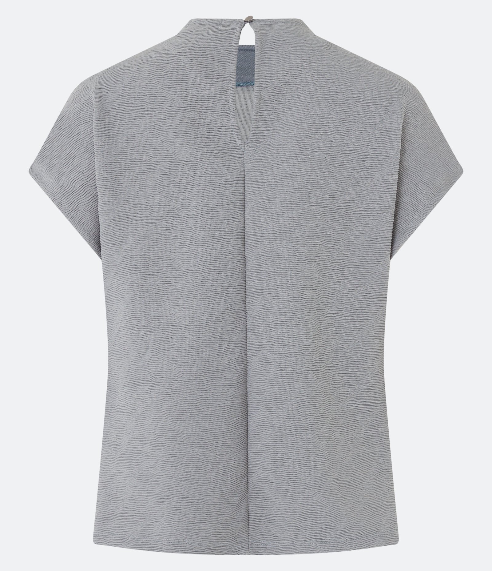 Blusa em Malha Texturizada com Gola Altinha Cinza 7