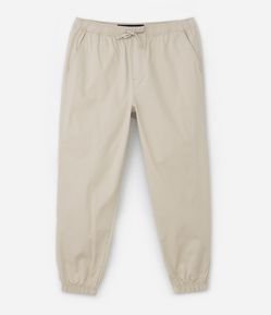 Calça Jogger em Sarja Estonada com Cós Elástico