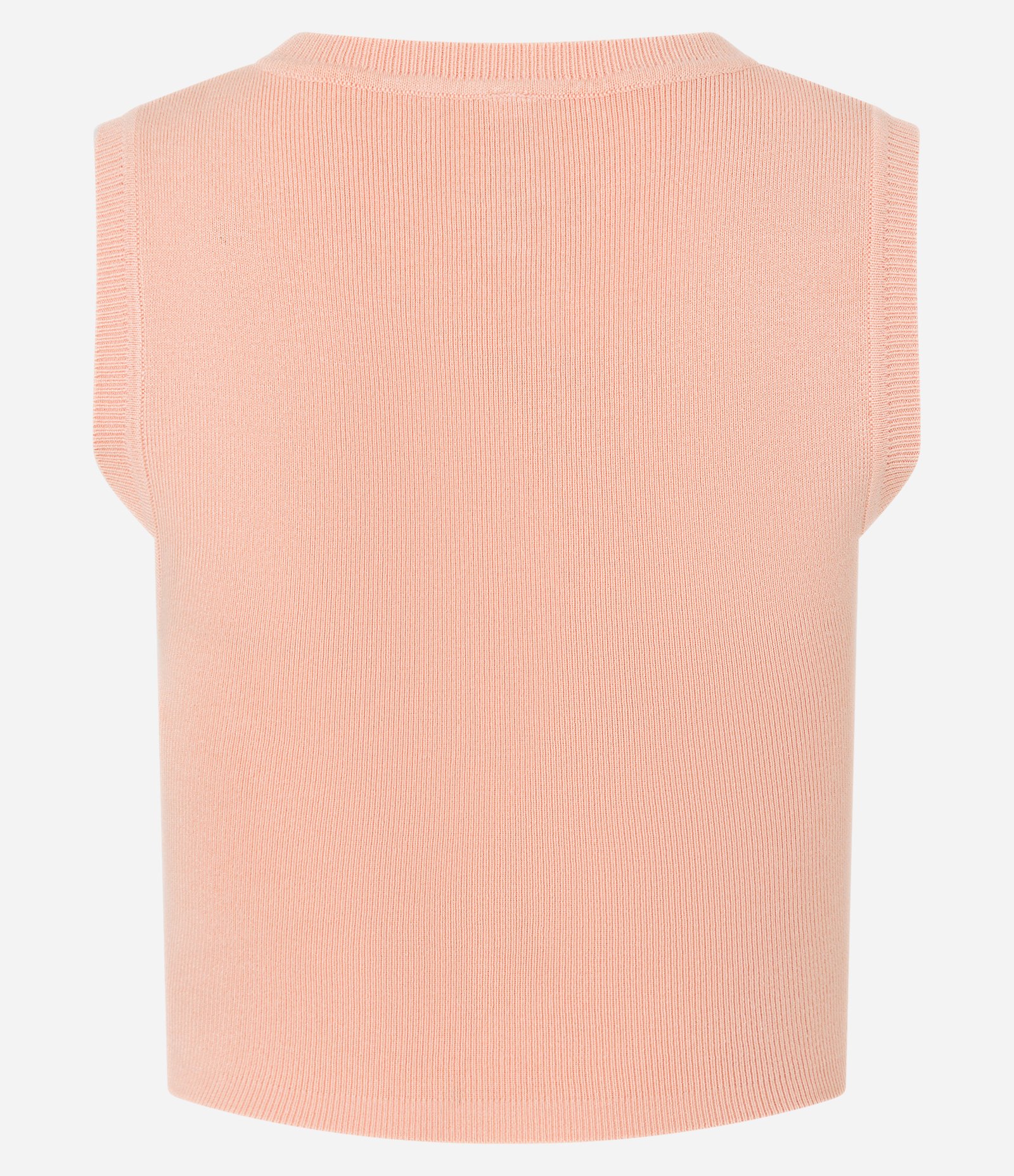 Blusa Regata Cropped em Viscose Canelada Rosa Coral 7
