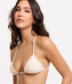 Biquíni Top Cortininha com Textura Aveludada