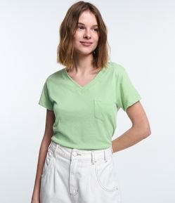 Blusa Básica em Algodão com Bolsinho Frontal