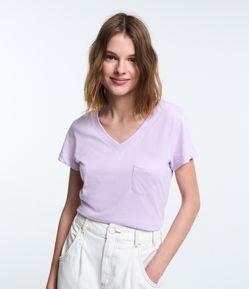 Blusa Básica em Algodão com Bolsinho Frontal
