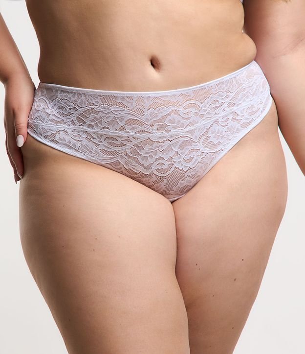 Calcinha Biquíni em Renda Floral Curve & Plus Size