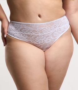 Calcinha Biquíni em Renda Floral Curve & Plus Size