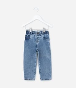Calça Reta Infantil em Jeans com Cós Elástico - Tam 1 a 5 Anos