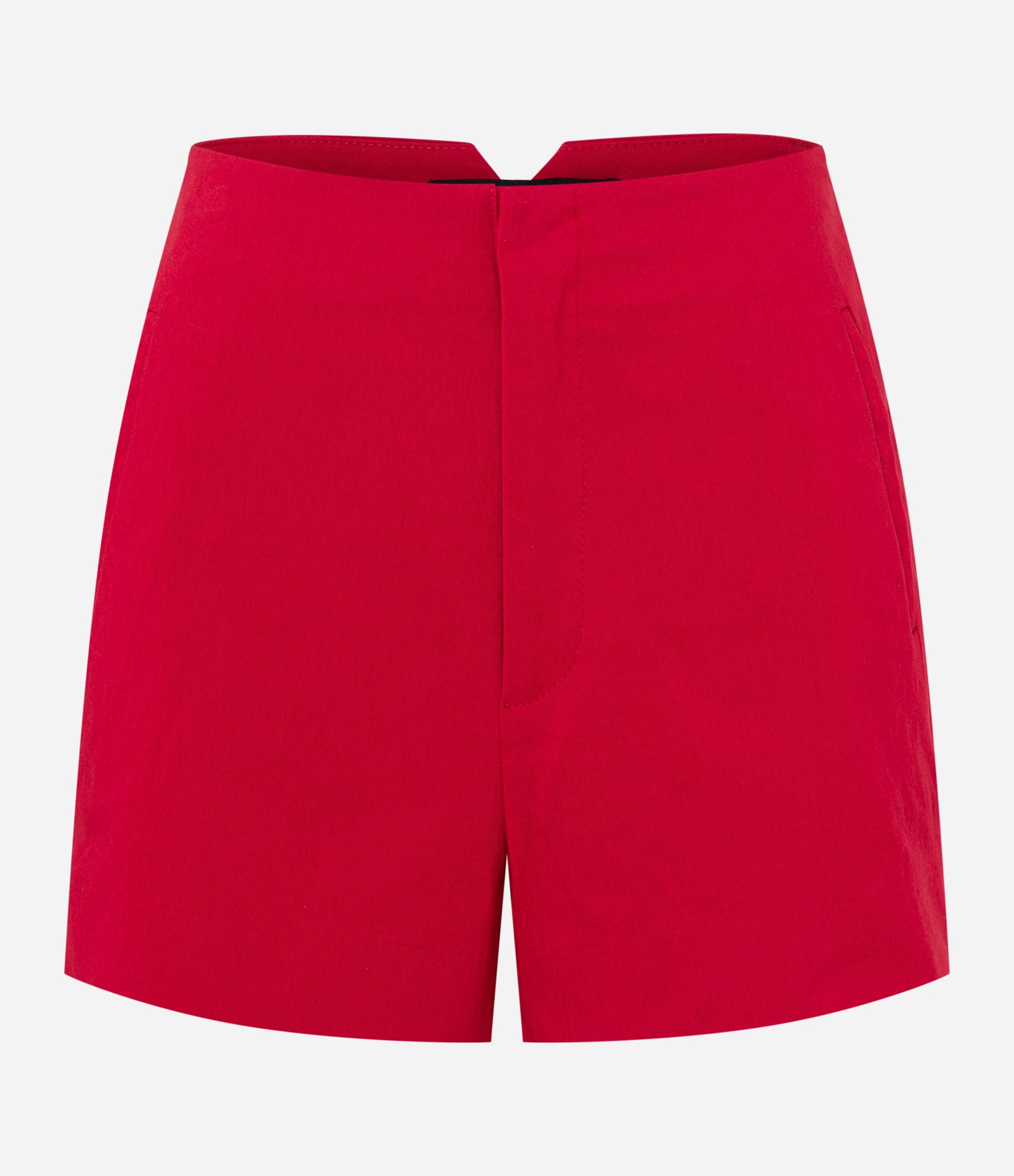 Short Cintura Alta em Bengaline com Vzinho nas Costas Vermelho 5