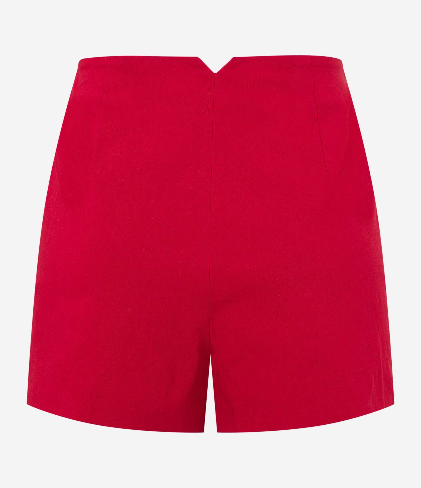 Short Cintura Alta em Bengaline com Vzinho nas Costas Vermelho 6