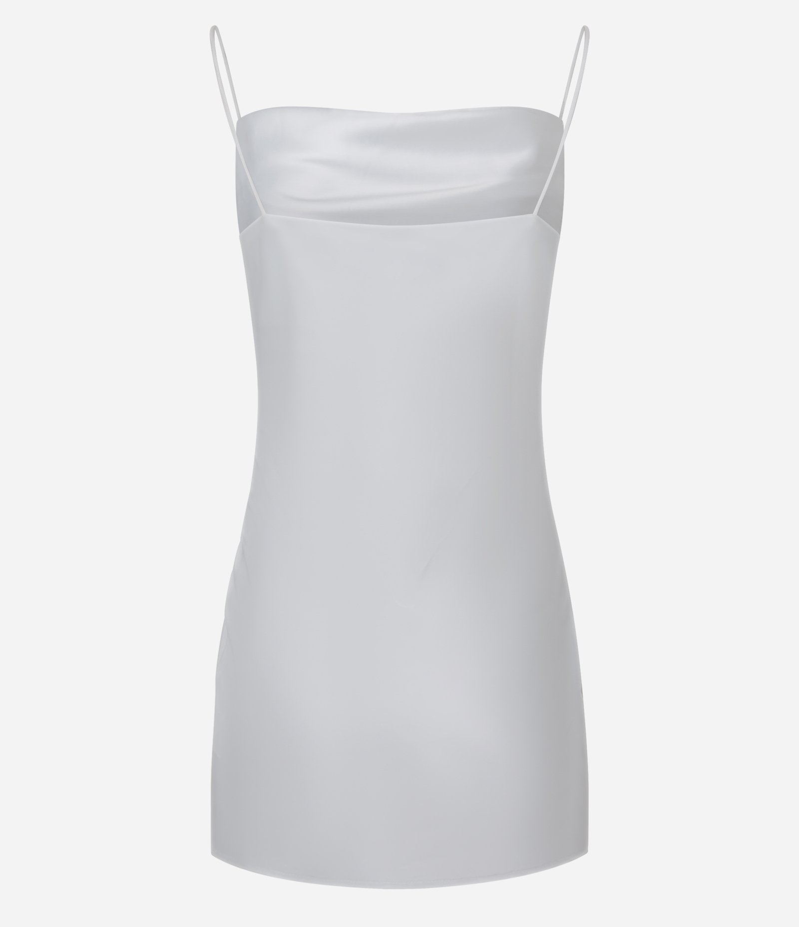 Vestido Curto em Cetim com Alcinhas Rabo de Rato Branco 5