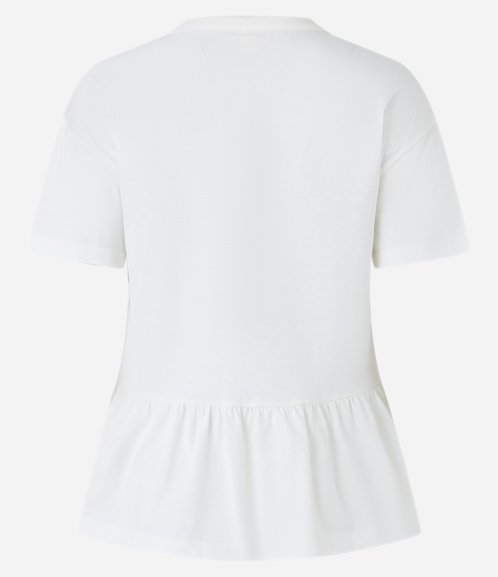 Blusa em Algodão com Babado na Barra e Detalhes Rendados Branco Neve 7