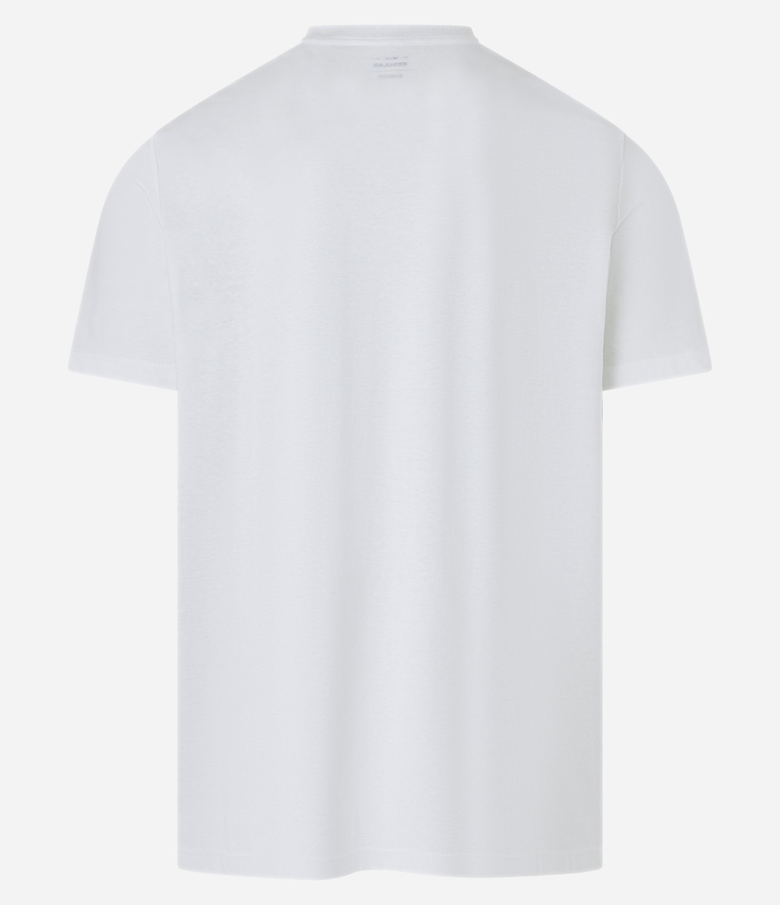 Camiseta Regular em Algodão com Manga Curta Branco 5