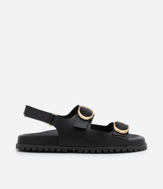 Sandália Rasteir Sport Sandal em Couro com Fivelas