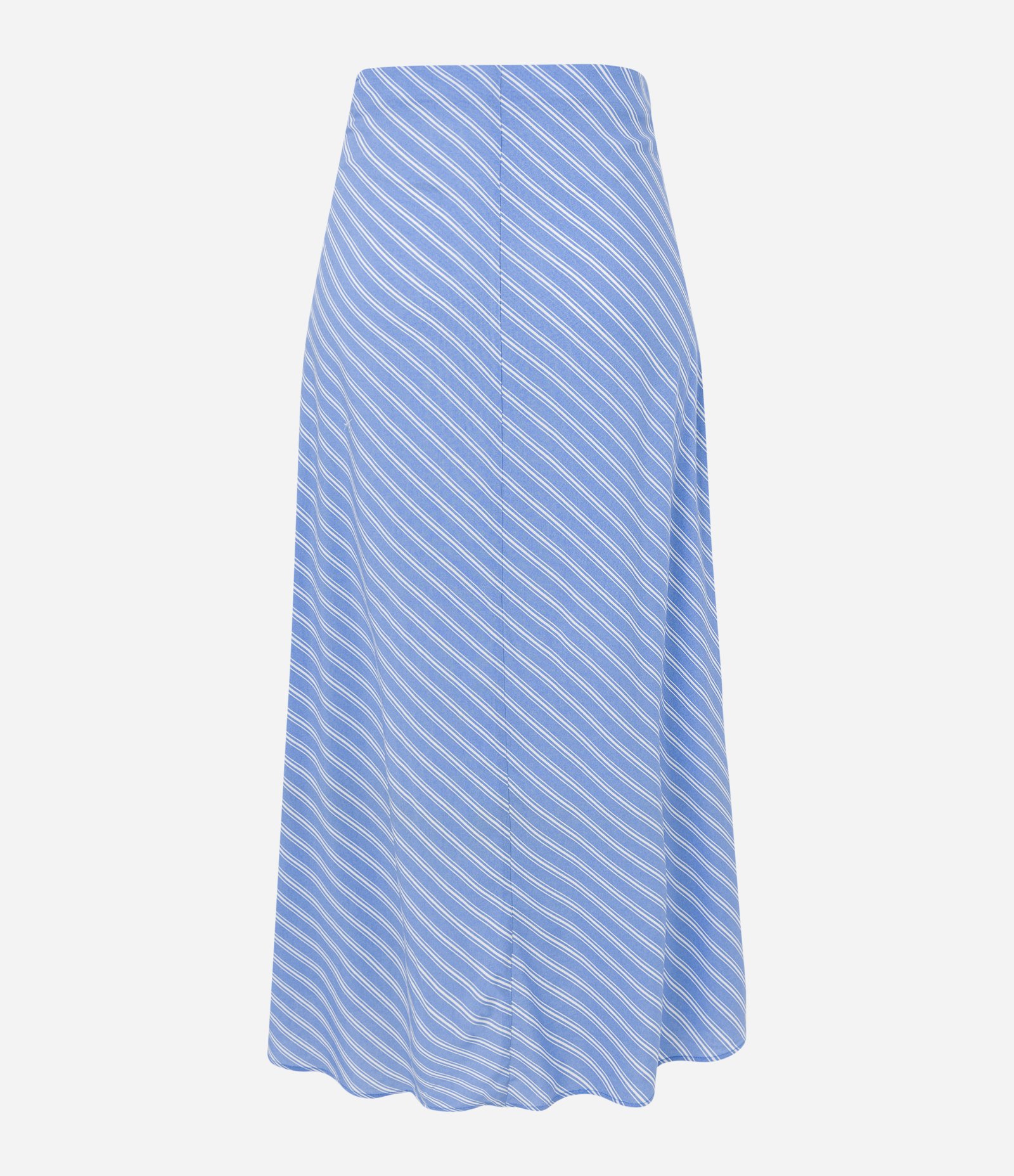Saia New Midi em Viscose com Listras em Fio Tinto Azul 6
