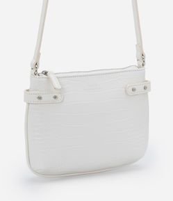 Bolsa Transversal em Pu com Textura Croco