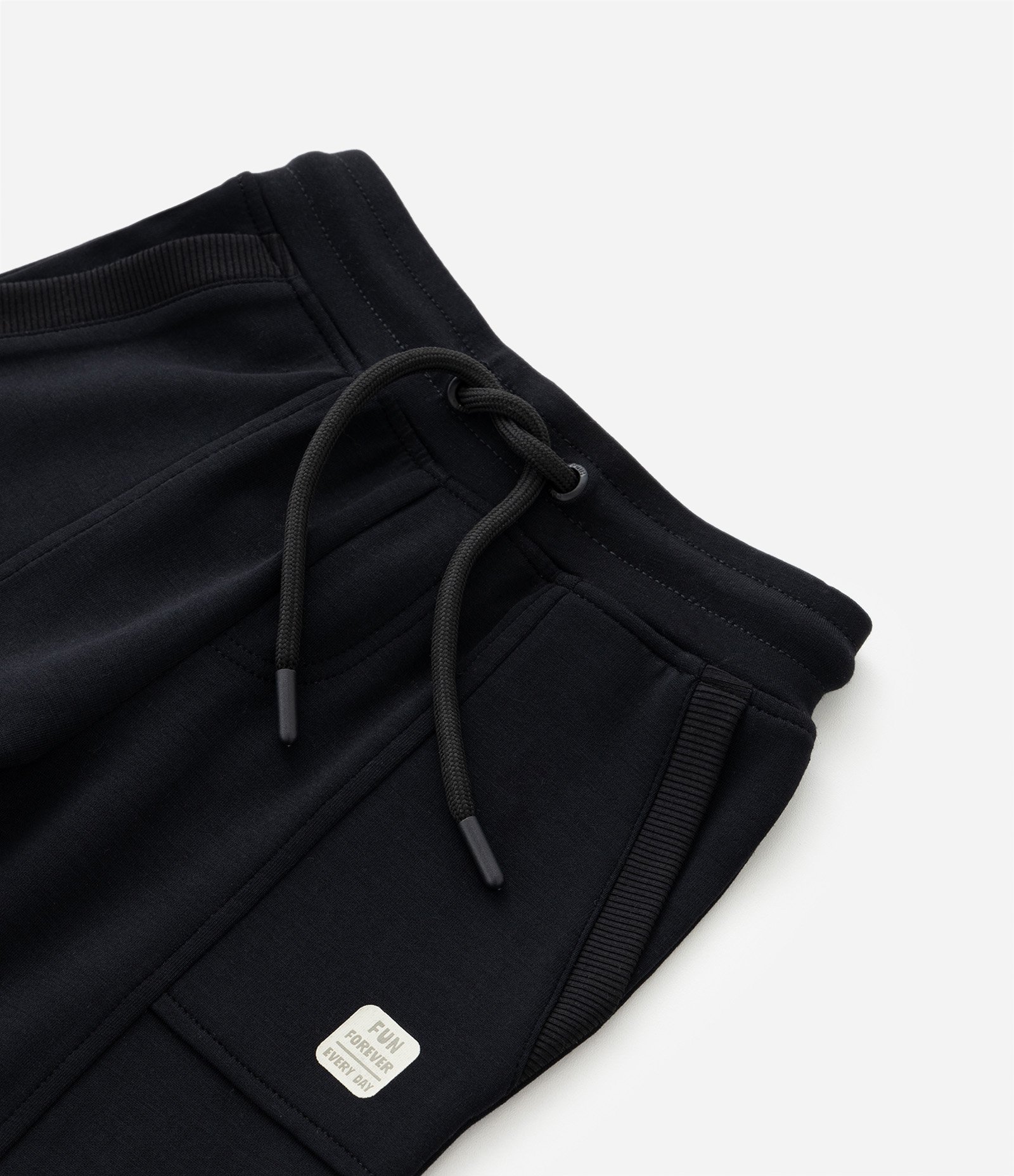 Calça Infantil em Modal com Recortes e Bolsos - Tam 1 a 6 Anos Preto 5