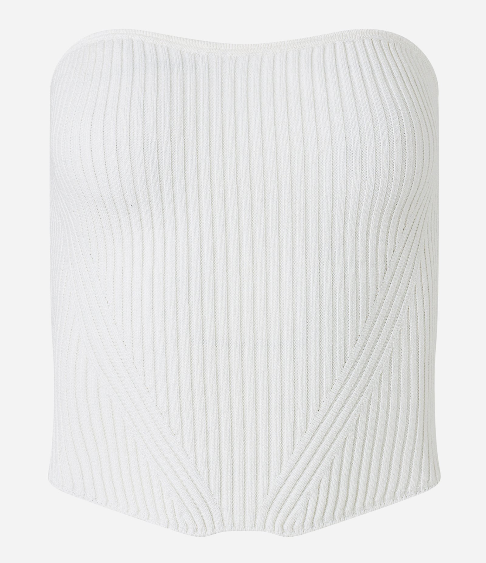 Top Corset Tomara Que Caia em Viscose Canelada Branco Neve 6