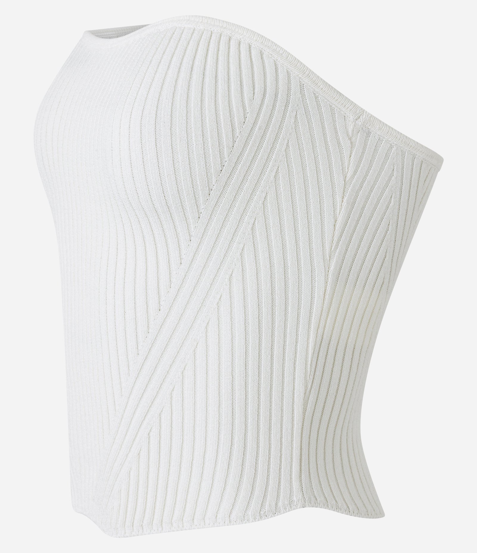 Top Corset Tomara Que Caia em Viscose Canelada Branco Neve 7