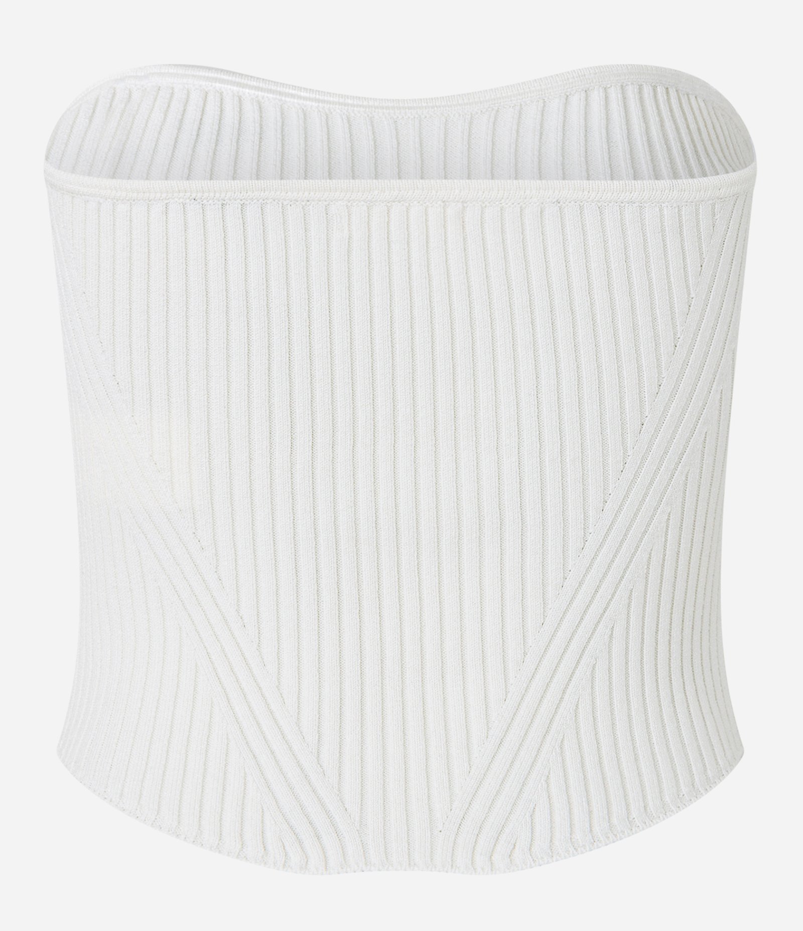 Top Corset Tomara Que Caia em Viscose Canelada Branco Neve 8
