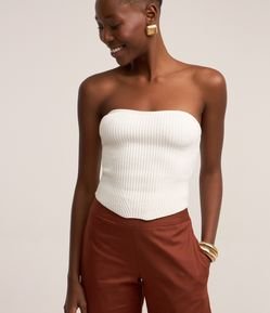 Top Corset Tomara Que Caia em Viscose Canelada