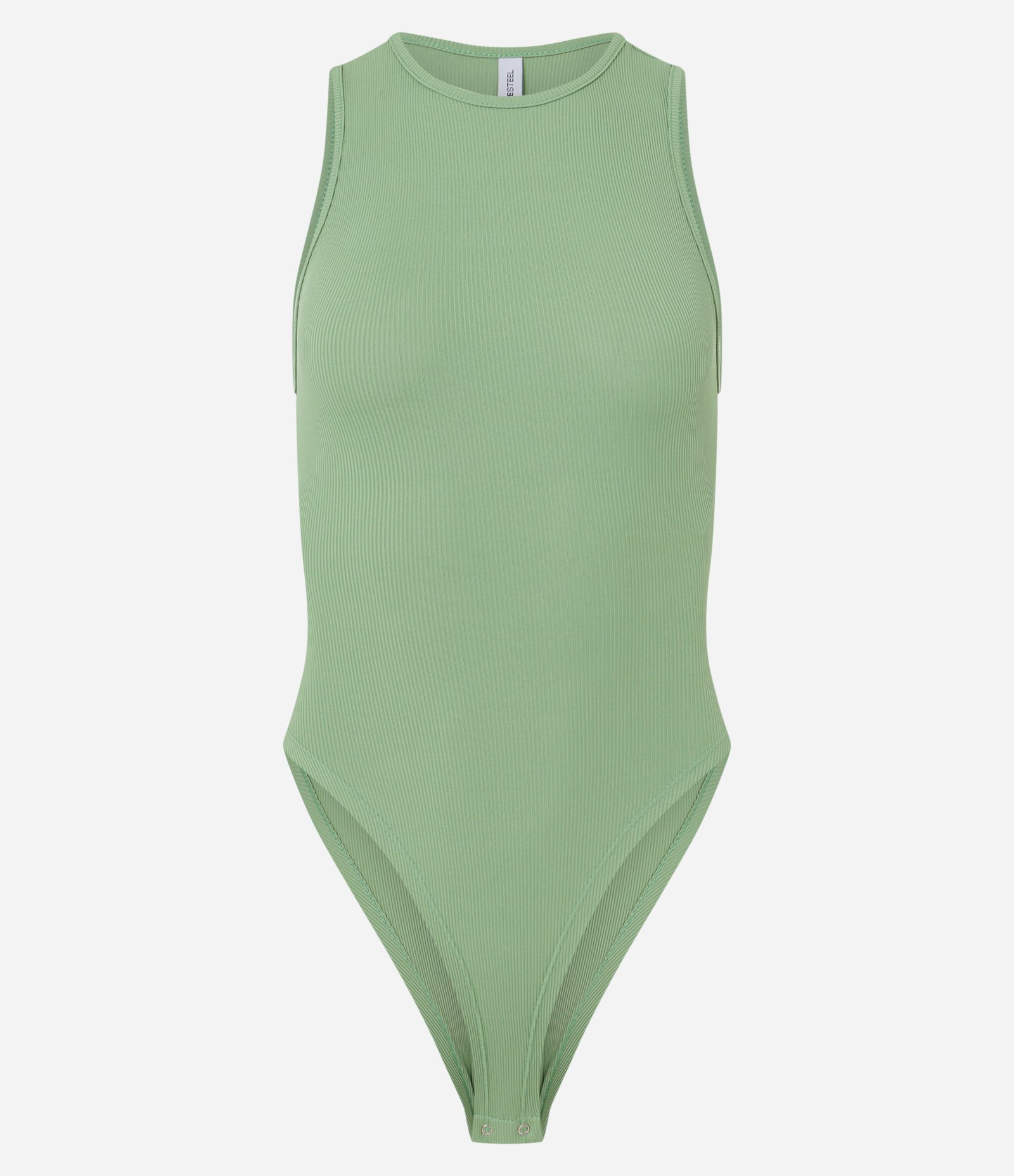 Body sem Manga em Ribana de Poliamida Verde 5
