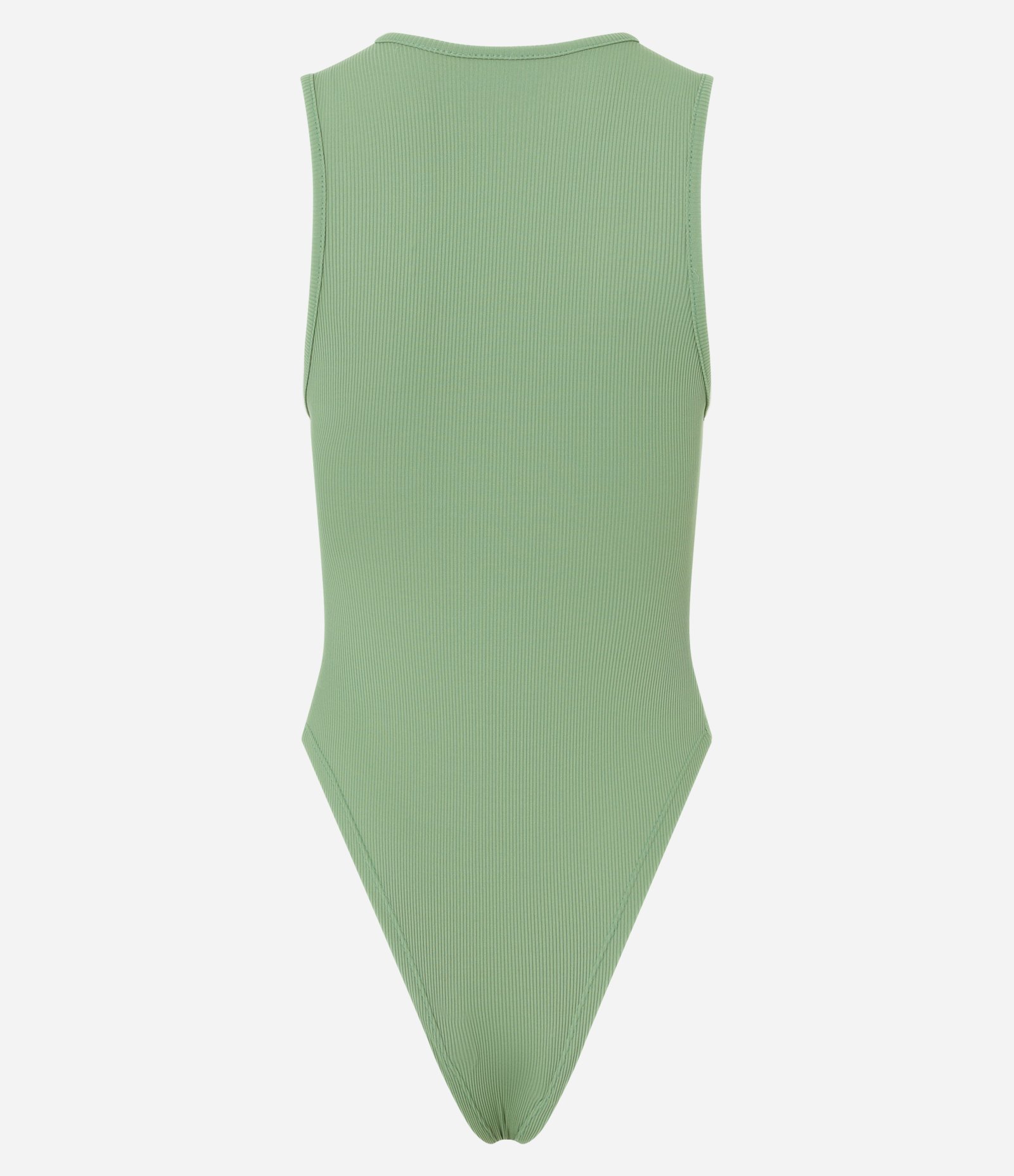 Body sem Manga em Ribana de Poliamida Verde 7