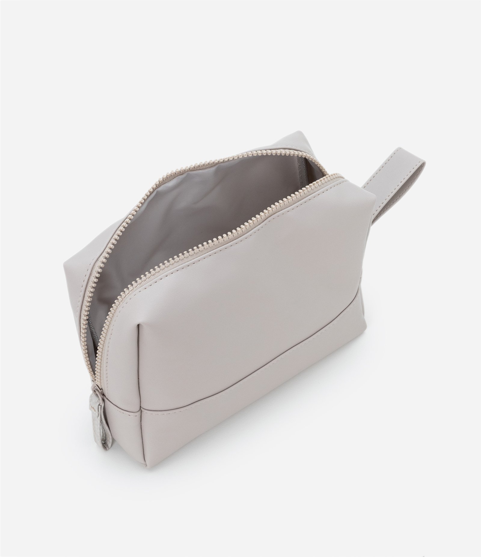 Nécessaire Tijolo Retangular Média com Alça Lateral Bege 3