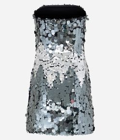 Vestido Curto Tomara Que Caia em Paetê Degradê